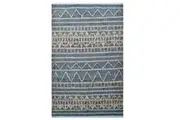 Designer Jute & Denim Rug - Symbol 1095 - Denim