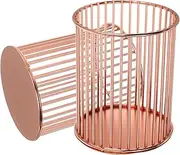 CANIGHT 2pcs Iron Pen Holder Tool Towels Desk Makeup Brush Office Supplies Car Light Bulb Accessories Makeup Brush Coffee Table Decor Jewelry Chairs Gel Office Supplies Pens Rose Gold