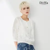 在飛比找momo購物網優惠-【Diffa】氣質典雅緹花外套-女