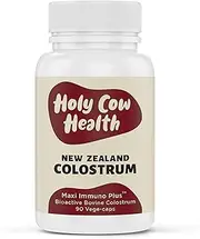 Colostrum Capsules by Holy Cow Health - Pure, Undiluted + Highly Bioactive - Ethically Sourced from New Zealand - Supports Gut Health, Immunity + Overall Well-Being