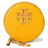 在飛比找momo購物網優惠-【TORY BURCH】雙T-LOGO拉鍊皮革零錢包