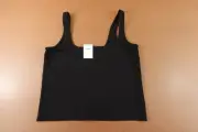 Cotton On Womens Size XL Black All Day Modal Scoop Neck Cropped Tank Top NWT