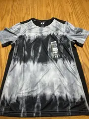 NWT XL(14-16) Russell Dri Power 360 Kids Grey & Black Tshirt