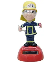 Solar Powered Dancing Toy - Solar Car Dashboard Firefighter Toys | Car Shaking Head Dancer Doll Car Windowsill Decor for Car Dashboard