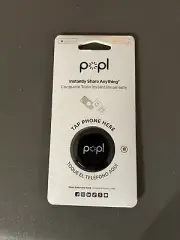 Popl Prisma Key Chain | Instantly Share Anything! | Popl Direct | NFC Tag BLACK