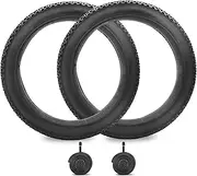 2pcs 26"x3" E Bike Fat Tire with Inner Tube | Replacement Fat Tire and 32mm Valve Inner Tube Set for Mountain Snow and Beach Bike