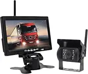 7 Inch Wireless Car Monitor Screen Reverse Vehicle Monitors Reversing Camera Screen High Resolution for Car Monitor for Auto(Black)
