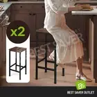 Set of 2 Bar Stools Kitchen Counter Height Barstools Dining Island Tall Chairs