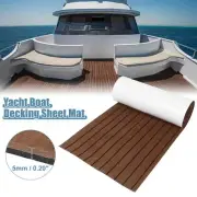 95"x24" EVA Decking Sheet Mat for Boat Deck RV Flooring Carpet Dark Brown Black