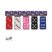 Pro-Kit Groovy Fluffy Dice - Red Color Automotive Interior Accessory