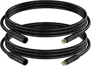 E-Bike Motor Extension Cable 9 Pin Female to Male Waterproof Connection in E-Bike Conversion Kit Wheel Motor Extension Wire(2PCS,50CM)