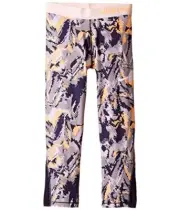Nike Girl's Dri-Fit Allover Print Training Capris Purple Peach Sz XL 845595-835