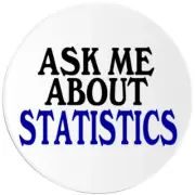 Ask Me About Statistics - Circle Sticker Decal 3 Inch - Math