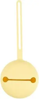 Silicone Dummy Case with Strap | Fits 3 Dummies | Non-Toxic Food Grade Silicone | Dishwasher Safe | for All Pacifiers, Yellow (Y11), Grey
