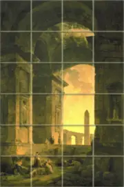 Art Hubert Robert Mural Ceramic Decor Bath Backsplash Tile #899