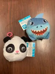 Refillable Hand San.. Bottle Set Of 2Blue Shark & Black And White Panda