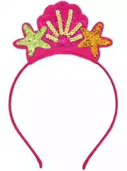 Under the Sea Pink Glitter Mermaid Girls Costume Headband