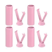 Metal Shoe Lace Tips, 4Pcs Shoelace Head, Cylindrical Tip Cord (Pink)