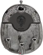 Murphy Dress Sporran 3 Tassels Studded Celtic Arch Scottish Clan Crest