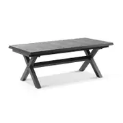 Portland Extension Outdoor Aluminium Ceramic Extendable Dining Table Slate Grey