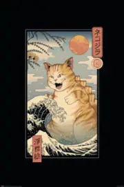 Vincent Trinidad - Wave Monster Cat POSTER 61x91.5cm NEW oriental japan art