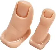 Beaupretty Realistic Silicone Fake Toes 2pcs Nail Art Practice Set Mannequin Hand for Hands and Foot Nail Training