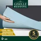 Giselle Bedding Memory Foam Topper 10cm Double Mattress Cool Gel Bed Mat Bamboo