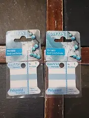 2 × POLYMID Cord Griffin Beading Stringing Thread Light Blue No. 1