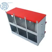 6 Compartment Metal Poultry Nest Box Chicken Nesting Boxes Galvanized Steel