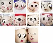 Nirbffo Women Pregnant Body Belly Pregnancy Photographs Belly Painting Photo Cute Stickers Maternity Memento Photo Props 10Pieces/Set