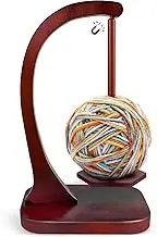 Yarn Holder for Crocheting Knitting, Upgrade Larger Size, Wooden Yarn Holder Yarn Spinner, Rotated Magnetic Wool Knitting Yarn Holder, Perfect for Knitting Lovers