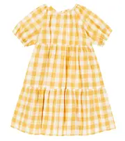 [Paade Mode] Paade Mode Gingham cotton dress Y 12 yellow