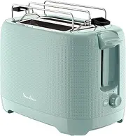 Moulinex Toaster 2 Slots, 7 Gilding Levels, Bakery Warmer, Extra Large Slots, Lifting Handle, Removable Crumb Catcher Drawer, Eucalyptus Morning LT2M1310