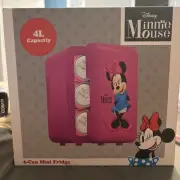 Minnie Mouse Disney Six Can Pink Mini Fridge 4L Capacity, Brand New, Sealed