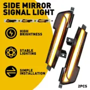 2x Dynamic Smoked LED Side Mirror Turn Signal Lights For 2015-2022 Ford Mustang