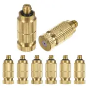8-Pack Brass Misting Nozzles, 0.028"/0.7mm Misting System Parts [10/24 UNC]