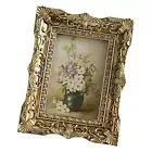 Photo Frame Picture Holder Embossed Frame Ornate for Living Room Home Decor