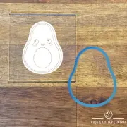 Avocado Cookie Cutter and Acrylic Debosser - 8.1cm x 6.3cm