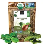 Kaffir Lime Leaves 0.53 oz USDA Organic Authentic Thai Flavor