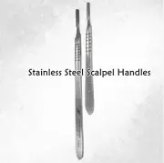 2x Scalpel Scale Handles #4 & #4L Blade Holders Surgical Veterinary Instruments