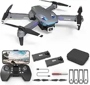 T28 Drone with Camera - Foldable FPV RC Quadcopter for Beginners & Adults with 3D Flips, Altitude Hold, Gesture Selfie and Waypoint Flight, Includes 2 Batteries