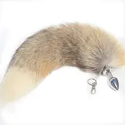 Multi-function Real Fox Tail Fur Anal Plug Sexy Adult Toy Fashion Butt Stainless Steel Cosplay