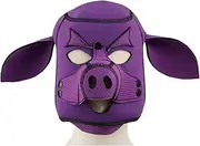 QUYUWOWO Piggy Mask Full Head Mask Neoprene Animal Head Mask Costume Pig Head Masks