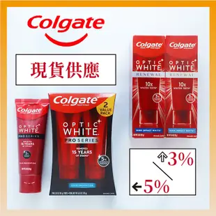 現貨+預購｜Colgate Optic White Renewal Toothpaste 高露潔亮白牙膏 3% 5%