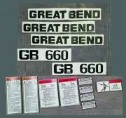 Great Bend GB660 Front End Loader Decals-Complete Set-Quality Reproduction-Ver 1