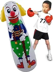 Jet Creations Clown Punching Bag Inflatable Figure with Weighted Bottom (You Fill Water/Sand), 1 pc, Multi, 42 inch Tall, FUN-BB03
