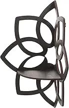 SiaBiced Flower Shape Corner Shelf Wood Floating Shelves for Home Kitchen Living Room