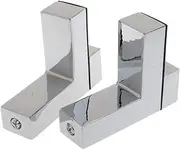 Solid Metal Adjustable Wood/Glass Shelf Bracket Wall Mount Brushed Nickel S
