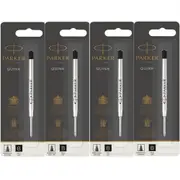 Parker Quink Pen Refill Ballpoint Broad Thick Nib 1.2mm Black Pack 4 Bulk