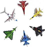 6pcs Alloy Airplane Models Transport Aircraft Ornaments for Desk Shelf
